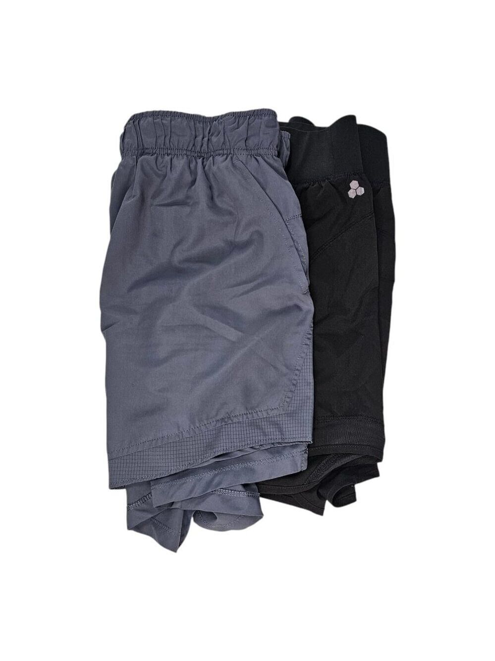 BUNDLE Athletic Shorts Tek Gear Black & Athletic Works Gray XXL 2X